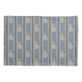 Housse D'oreillers Fun et fantaisie personnalisable Kitty Striped (Dos)