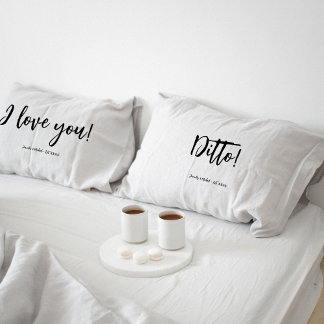 Housse D'oreillers Fun Personalized Typography Couples Pillow case