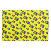 Housse D'oreillers Funky Neon Rainbow Block Motif (Dos-gauche)