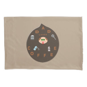 Housse D'oreillers Funny Papa Monster Aime Le Coffee Pillowcase
