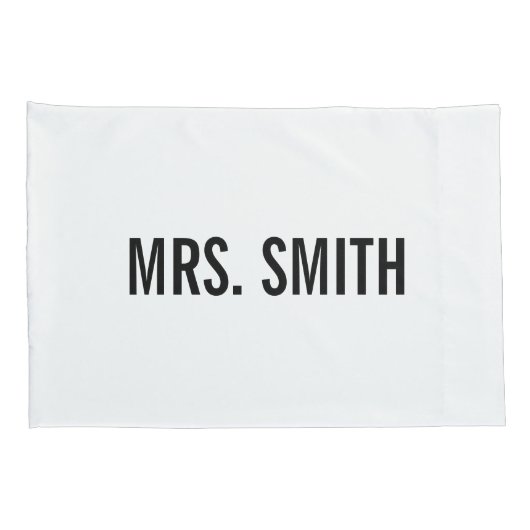 Housse D'oreillers Futur Mme et M. (Dos-Droit)