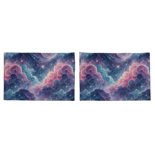 Housse D'oreillers Galaxy Pillowcases – Space Themed Pillow Covers Ma (Dos-Set)
