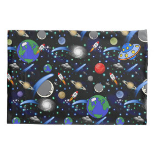 Housse D'oreillers Galaxy Universe - Planètes, Étoiles, Comètes, Rock