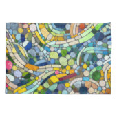 Housse D'oreillers Galets colorés Art Mosaïque (Dos)