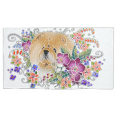 Housse D'oreillers GARDEN DANCE CHOW - Kit de 2 oreillers KING (devant-gauche)