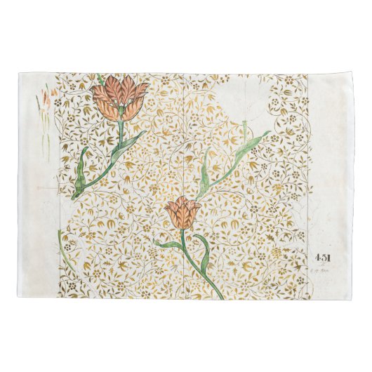 Housse D'oreillers Garden Tulip 1885 Par William Morris (Dos)