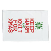 Housse D'oreillers Gardez chaud et tricot pour Noël (Dos-Droit)