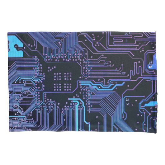 Housse D'oreillers Geek Sortie carte de circuit électronique Nerd PCB (devant-gauche)