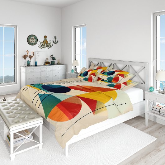 Housse D'oreillers Geometric Abstract Art in Bauhaus Style