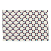 Housse D'oreillers Géométrique 007 neutre et bleu (Dos-Droit)