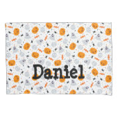 Housse D'oreillers Ghost mignon et Halloween Citrouille (devant)