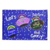 Housse D'oreillers Girl Robot Spaceshies Enfants Standard (Dos-gauche)