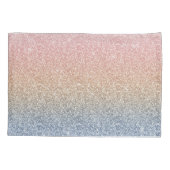 Housse D'oreillers Girly Blush Rose Gold Blue ombre (Dos-gauche)