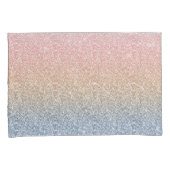 Housse D'oreillers Girly Blush Rose Gold Blue ombre (devant-Droit)