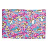 Housse D'oreillers Gizmo | Pink Peace & Love Motif (Dos)
