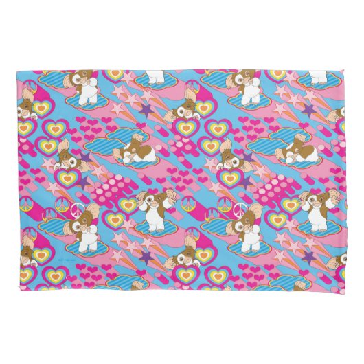 Housse D'oreillers Gizmo | Pink Peace & Love Motif (devant)