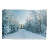 Housse D'oreillers Glace et neige | Route d'hiver gelée Russie, Sibér (Dos)
