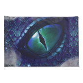 Housse D'oreillers Glam Enk Gothique Bleu Dragon Médiéval (Dos-Droit)