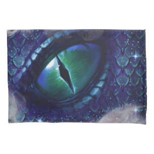 Housse D'oreillers Glam Enk Gothique Bleu Dragon Médiéval