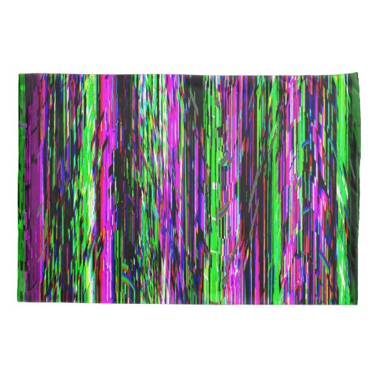 Housse D'oreillers Glitch tech abstract pattern (Dos)