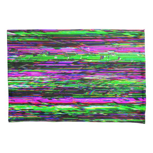 Housse D'oreillers Glitch tech abstract pattern (devant)