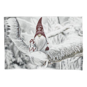 Housse D'oreillers Gnomes dans la peinture à l'aquarelle de la neige