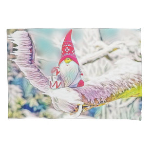 Housse D'oreillers Gnomes dans la peinture à l'aquarelle de la neige
