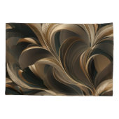 Housse D'oreillers Golden Botanical Flow Elegant   (Dos-gauche)