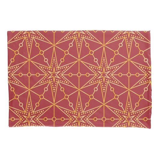 Housse D'oreillers Golden Festive Starry (devant)