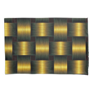 Housse D'oreillers Golden Lattice Pillow Case Gold