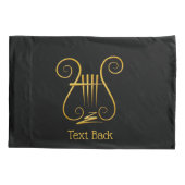Housse D'oreillers Golden lyre (Dos)