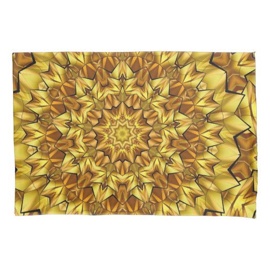 Housse D'oreillers Golden Mandala Antique Abstract Design-63495 (devant)
