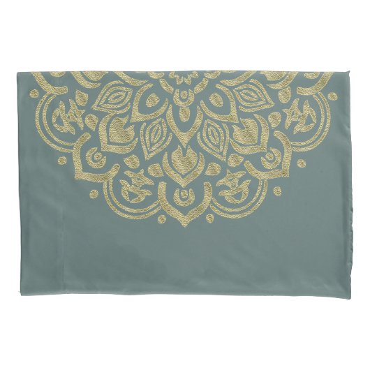 Housse D'oreillers Golden Mandala - Pillowcase (devant)