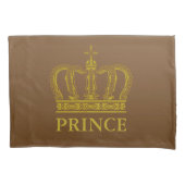 Housse D'oreillers Golden Royal Crown + votre backgr. & idées (devant-gauche)