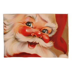 Housse D'oreillers Golden vintage santa claus
