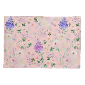 Housse D'oreillers Gossamer Aquarelle rose Floral (Dos)