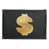 Housse D'oreillers Grand coussin d'or de symbole dollar (Dos-gauche)