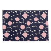 Housse D'oreillers Grand motif de point bleu et rose (Dos-Droit)