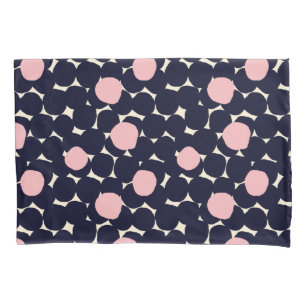 Housse D'oreillers Grand motif de point bleu et rose