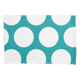Housse D'oreillers Grand motif de pois : Teal