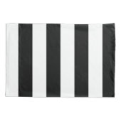 Housse D'oreillers Grandes bandes noires et blanches (Dos)