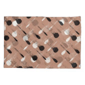 Housse D'oreillers Grandes géométriques Brown Motif sans fil (Dos)