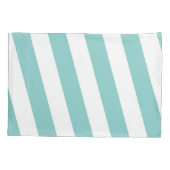 Housse D'oreillers Grandes turquoises et blanches (Dos)