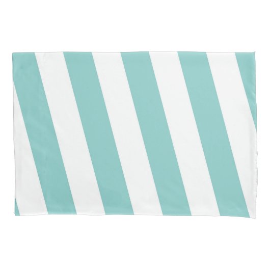 Housse D'oreillers Grandes turquoises et blanches (devant)