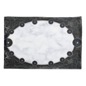 Housse D'oreillers Graphiques de la sphère de marbre blanc et noir (Dos)