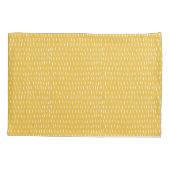Housse D'oreillers Gras bleu jaune Abstrait Ikat Monogramme (Dos)