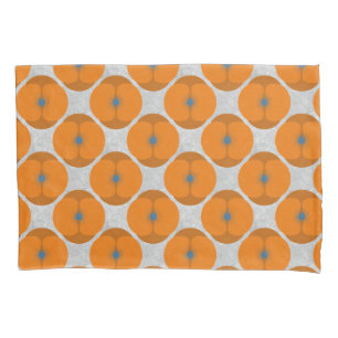 Housse D'oreillers Gras Minimaliste Poppy Texté Floral Orange