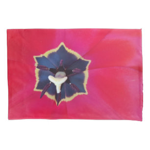 Housse D'oreillers Gras Rouge Tulip Fleur Macro Nature Photographie