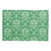 Housse D'oreillers Grass vert et blanc Damas (Dos-gauche)