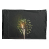 Housse D'oreillers Green and Gold Fireworks Holiday Celebration (Dos)